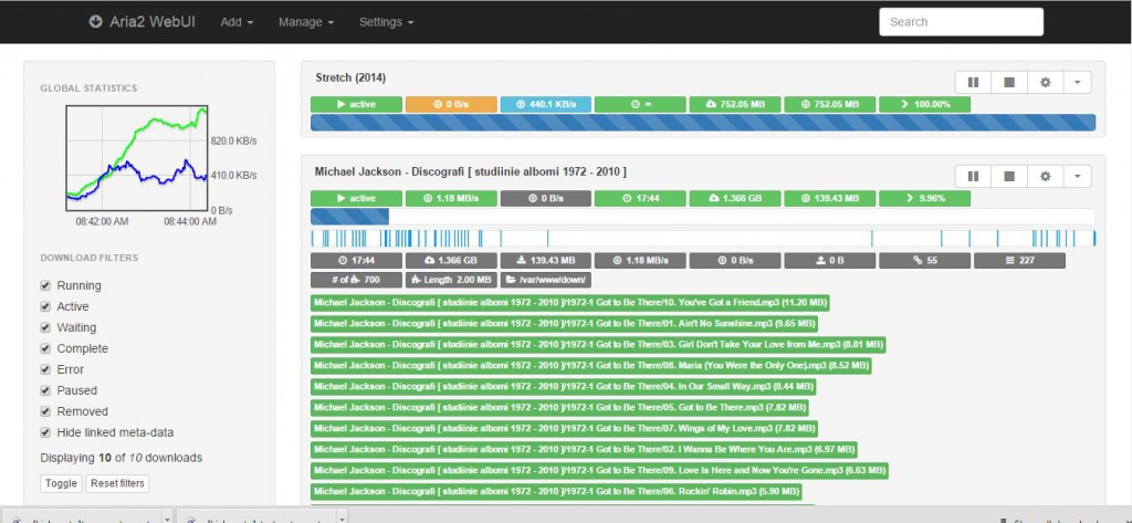 Aria2 as default download manager on unix / linux